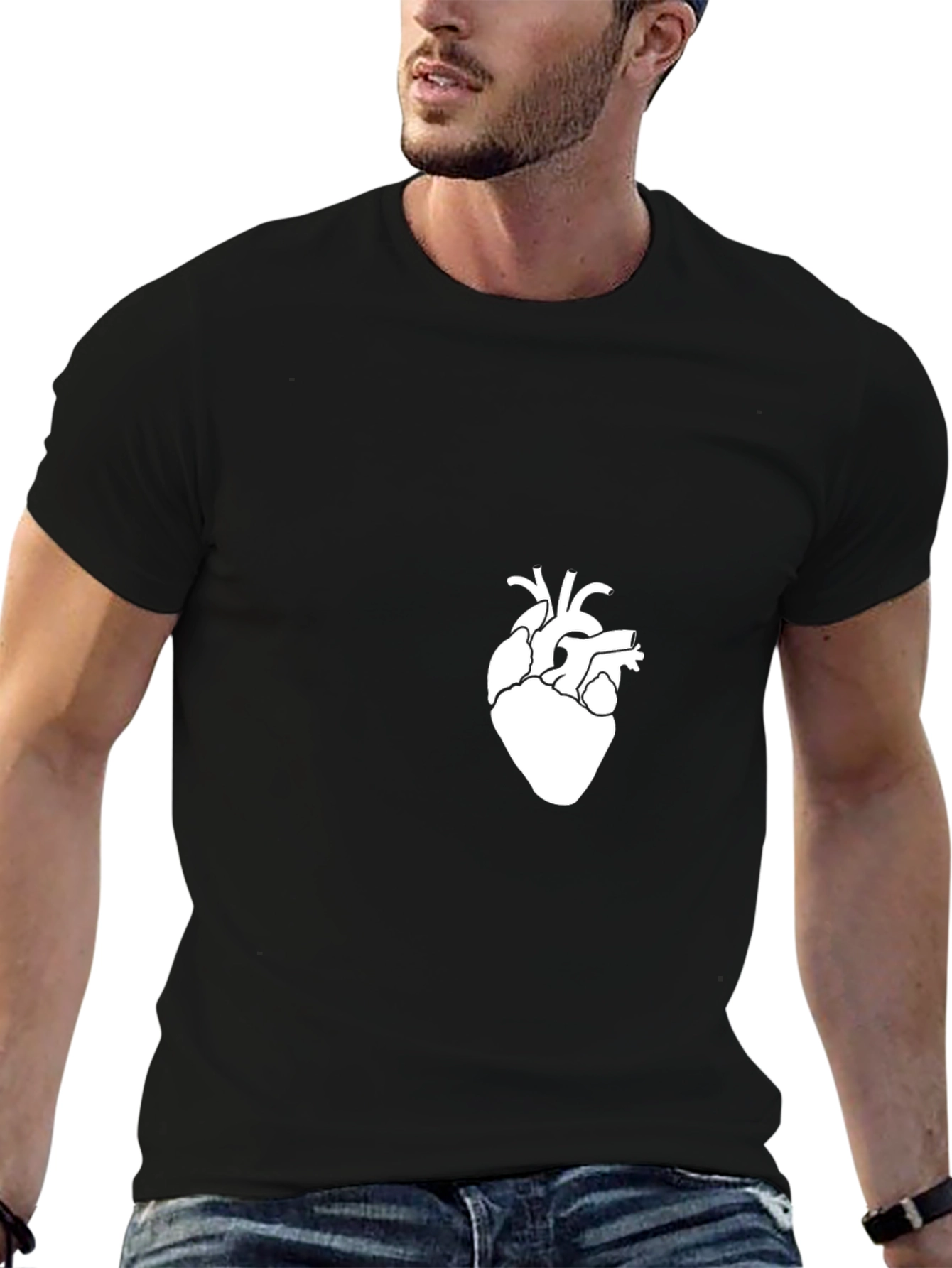Anatomical Heart Graphic Tee - Modern Style