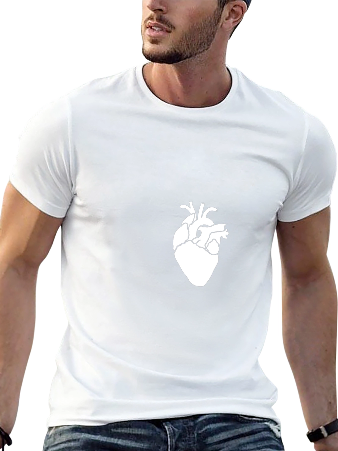 Anatomical Heart Graphic Tee - Modern Style