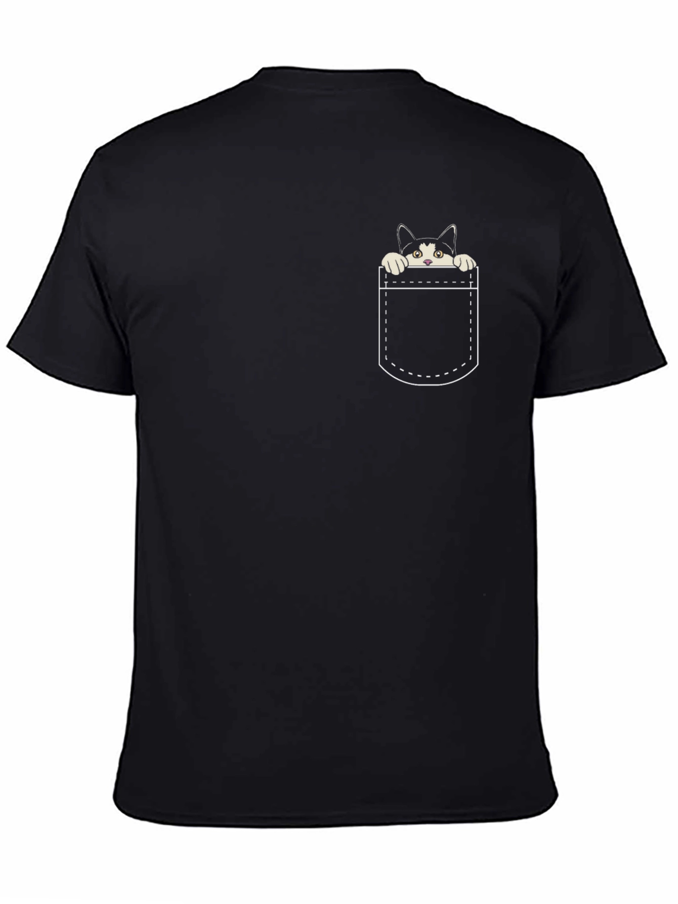 Cat in Pocket T-Shirt - Cute Graphic Tee