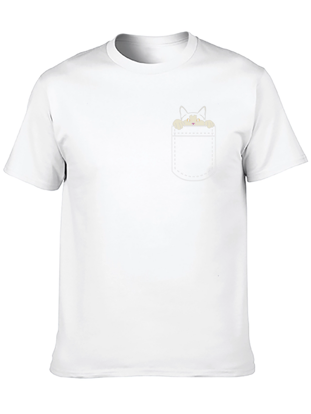 Cat in Pocket T-Shirt - Cute Graphic Tee