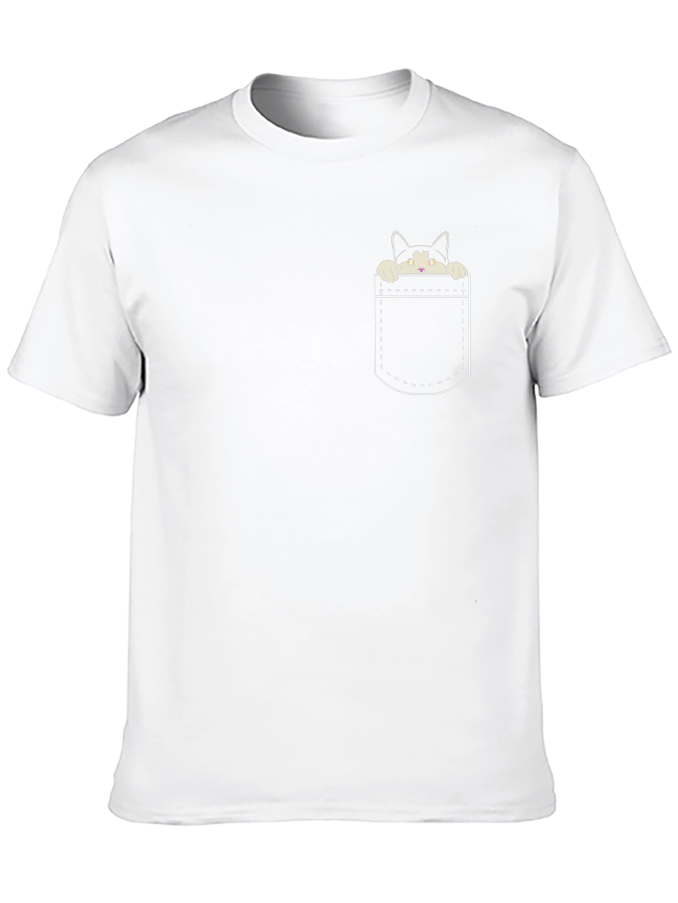 Cat in Pocket T-Shirt - Cute Graphic Tee