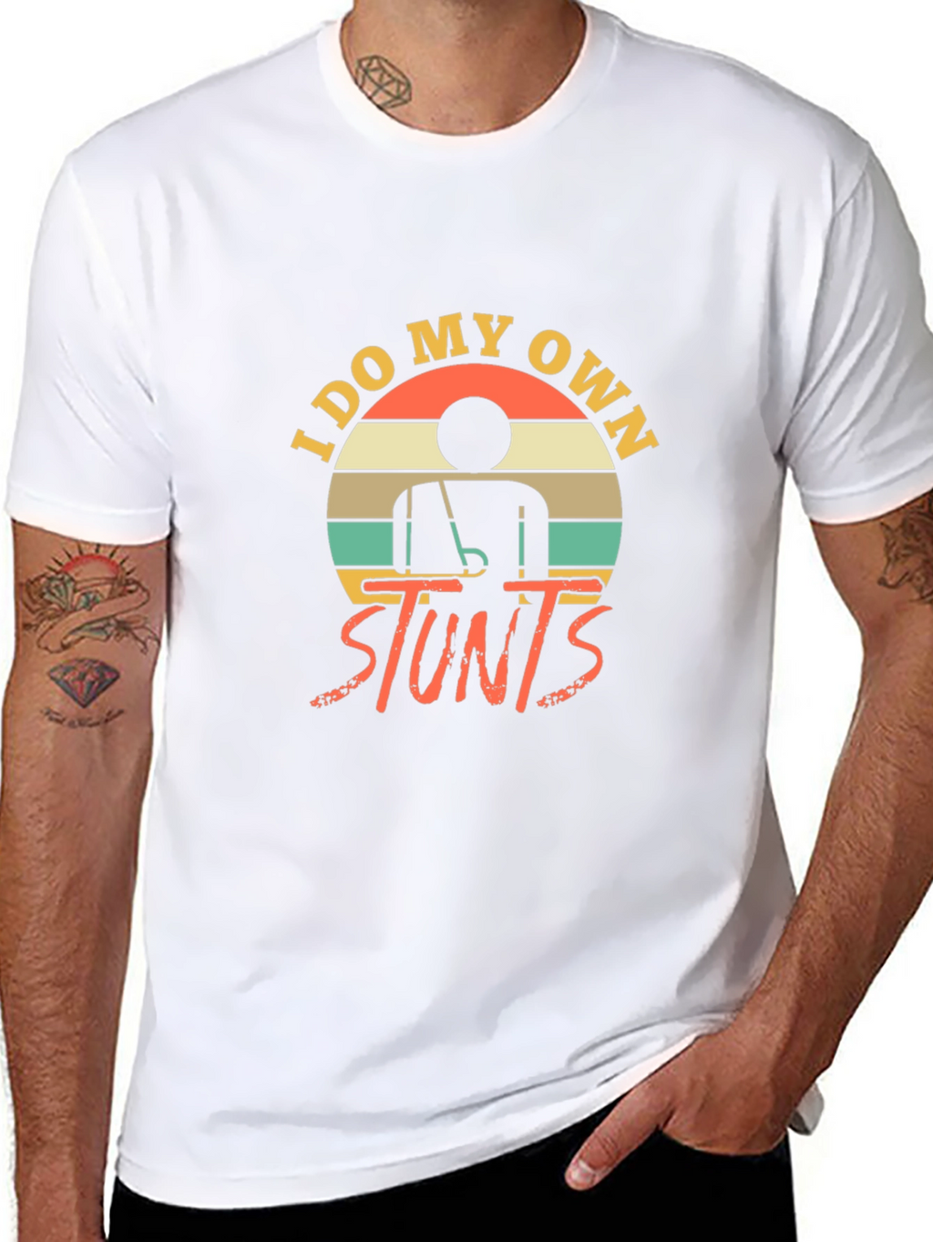 I Do My Own Stunts Funny Graphic Tee