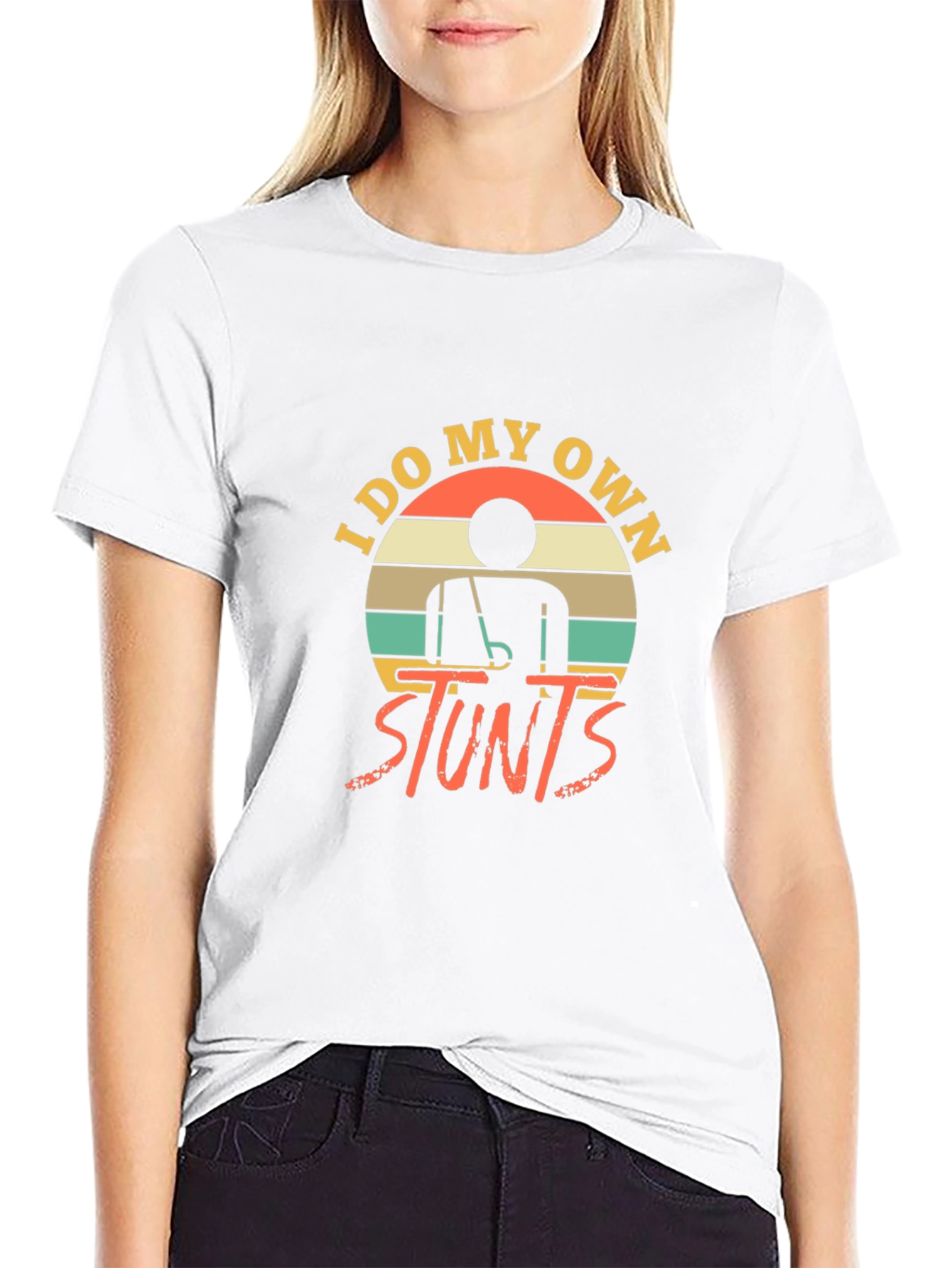 I Do My Own Stunts Funny Graphic Tee