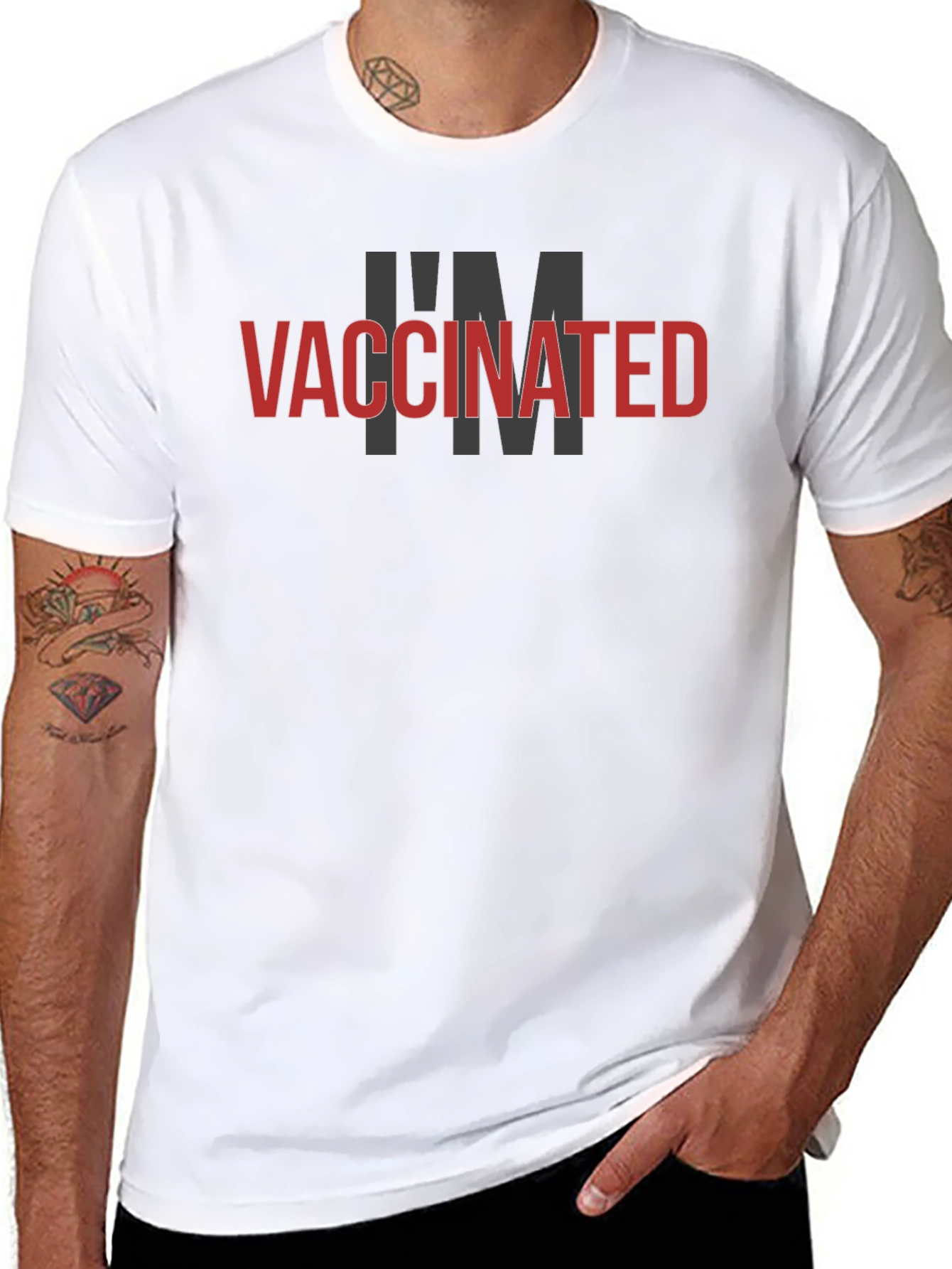 Vaccinated Black T-Shirt - Protect Yourself & Others!