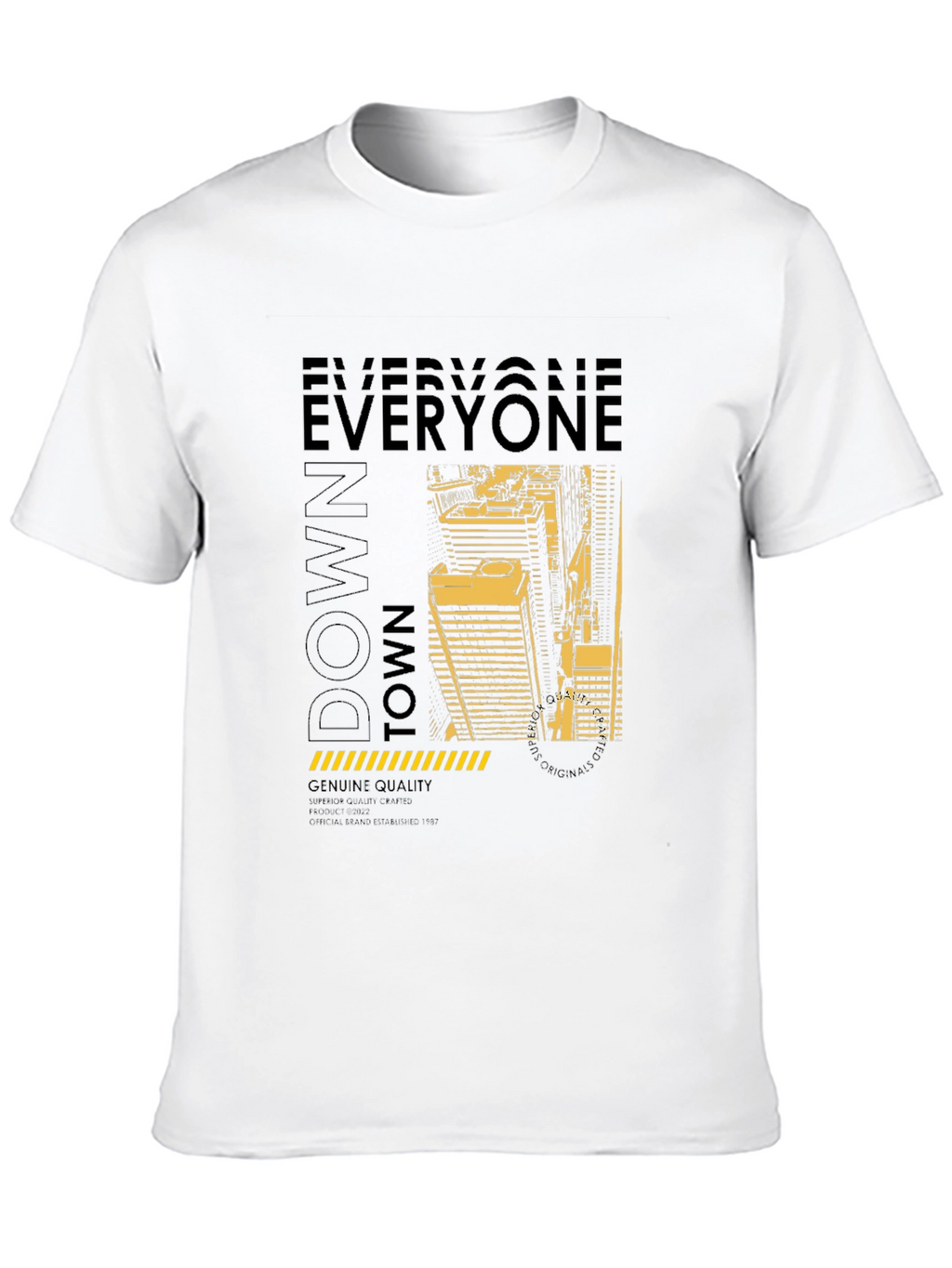 Downtown Graphic Print Crew Neck T-Shirt