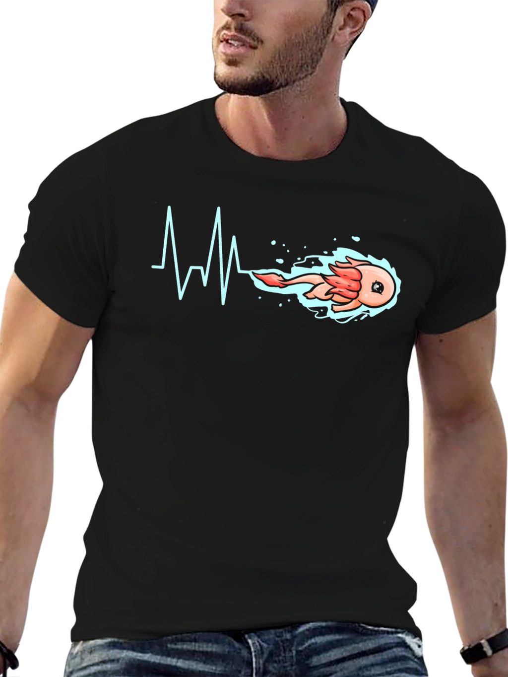 Axolotl Heartbeat T-Shirt - Unique Design