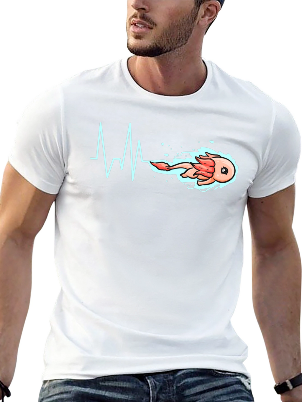 Axolotl Heartbeat T-Shirt - Unique Design