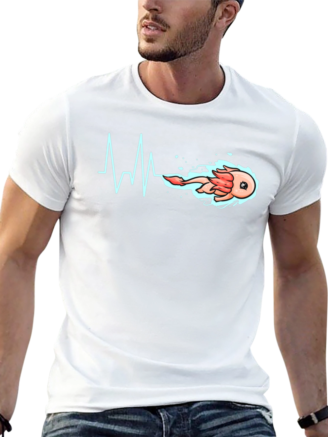 Axolotl Heartbeat T-Shirt - Unique Design