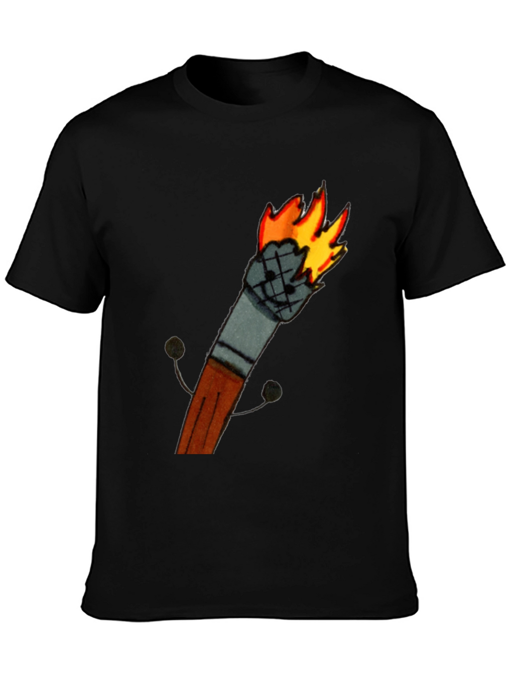 Funny Matchstick Cartoon Graphic T-Shirt