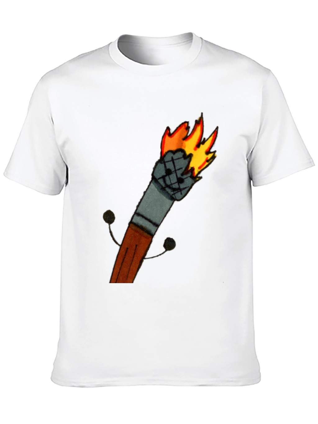Funny Matchstick Cartoon Graphic T-Shirt