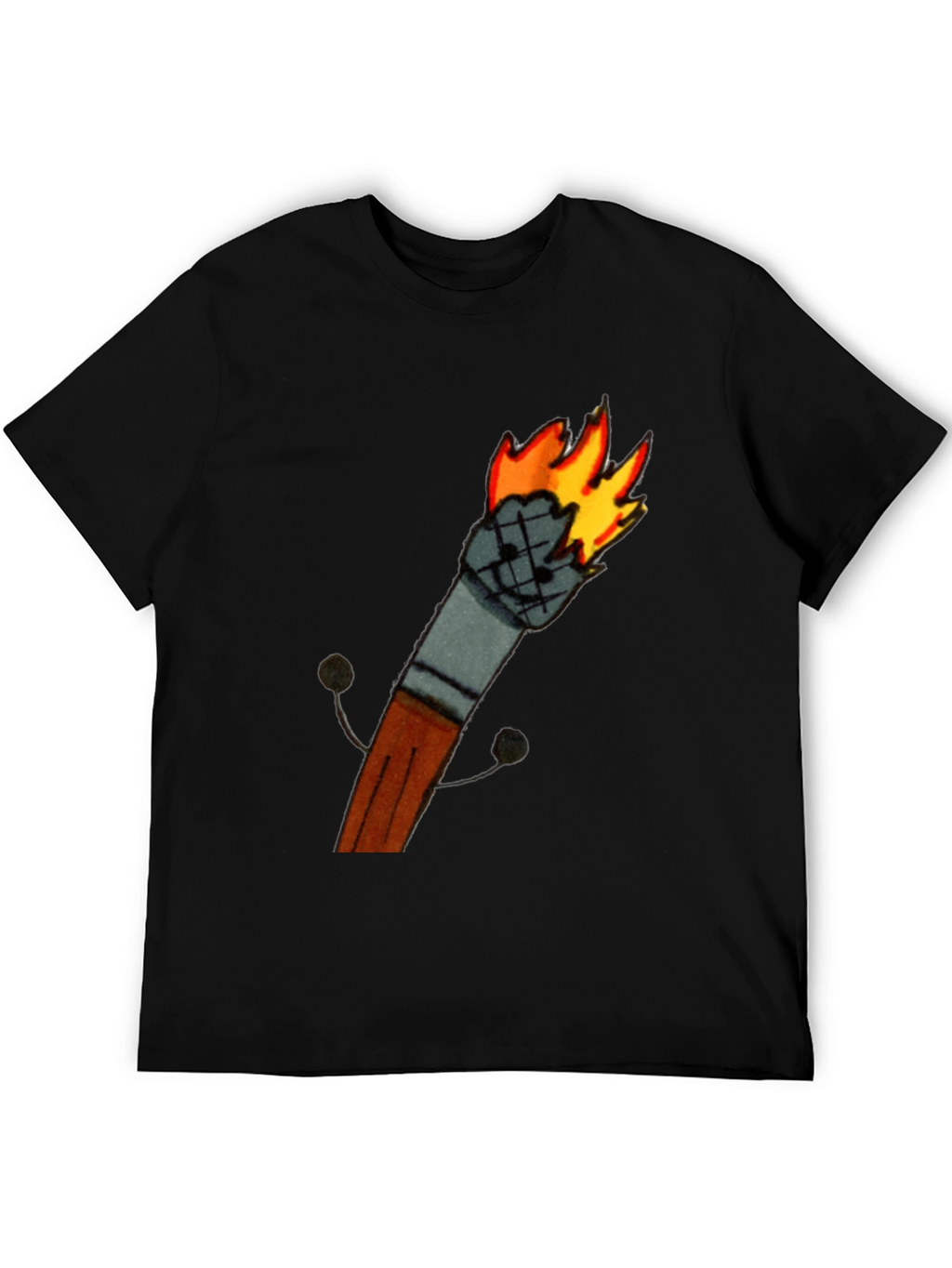 Funny Matchstick Cartoon Graphic T-Shirt