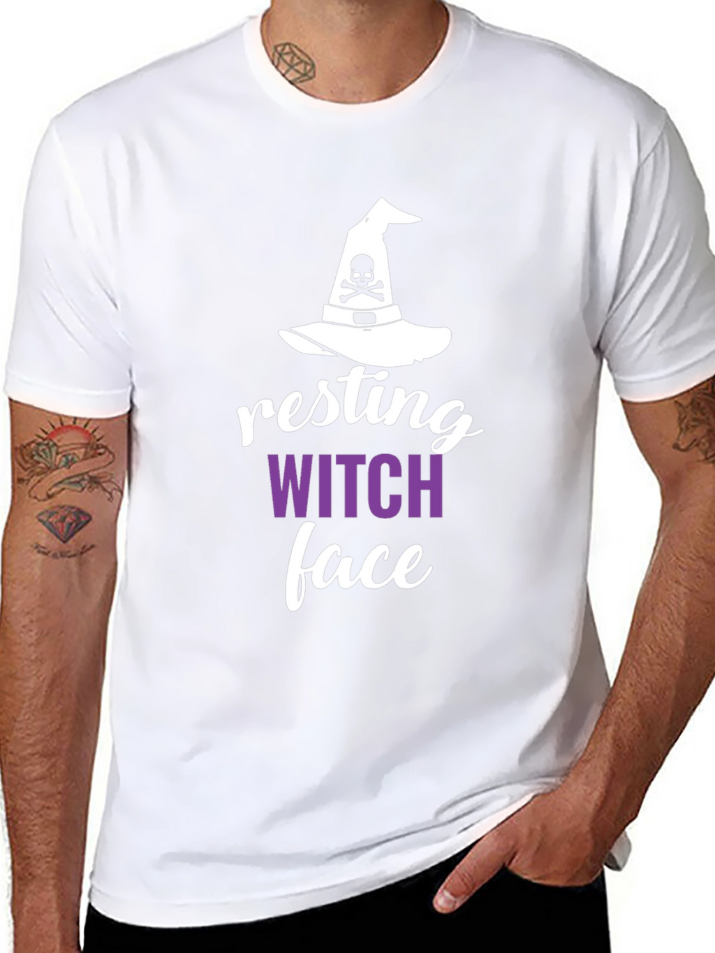 Resting Witch Face Halloween T-Shirt