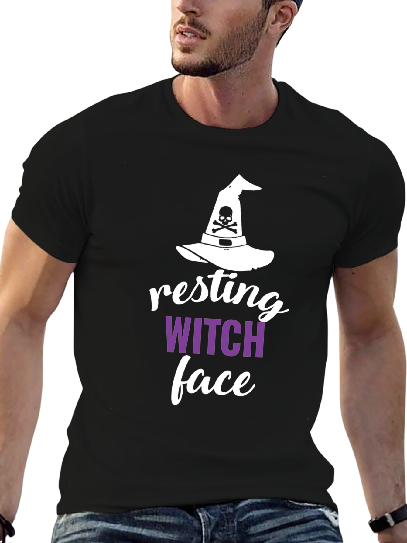 Resting Witch Face Halloween T-Shirt