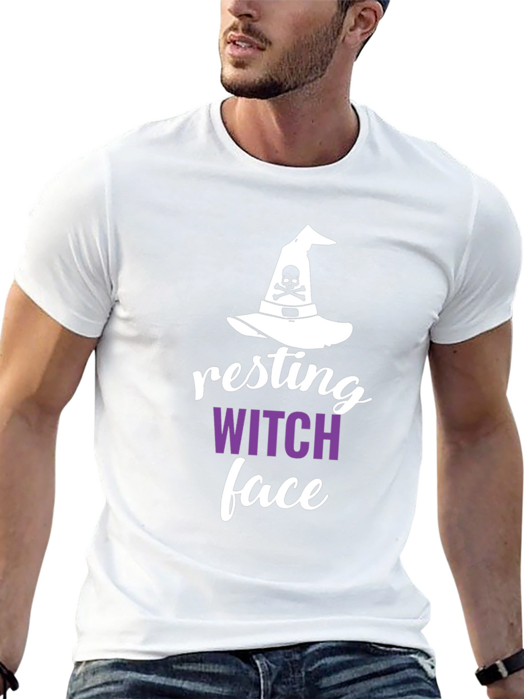 Resting Witch Face Halloween T-Shirt
