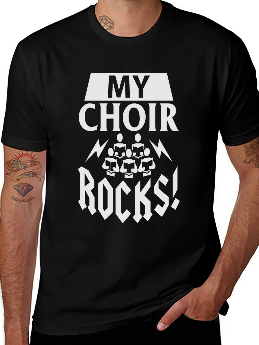 My Choir Rocks! Black Graphic Tee