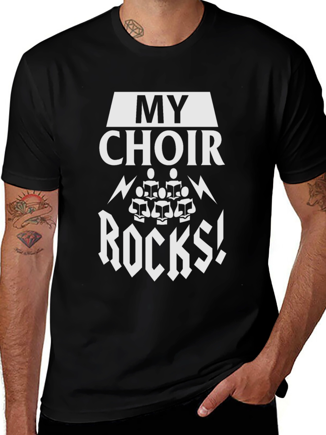 My Choir Rocks! Black Graphic Tee