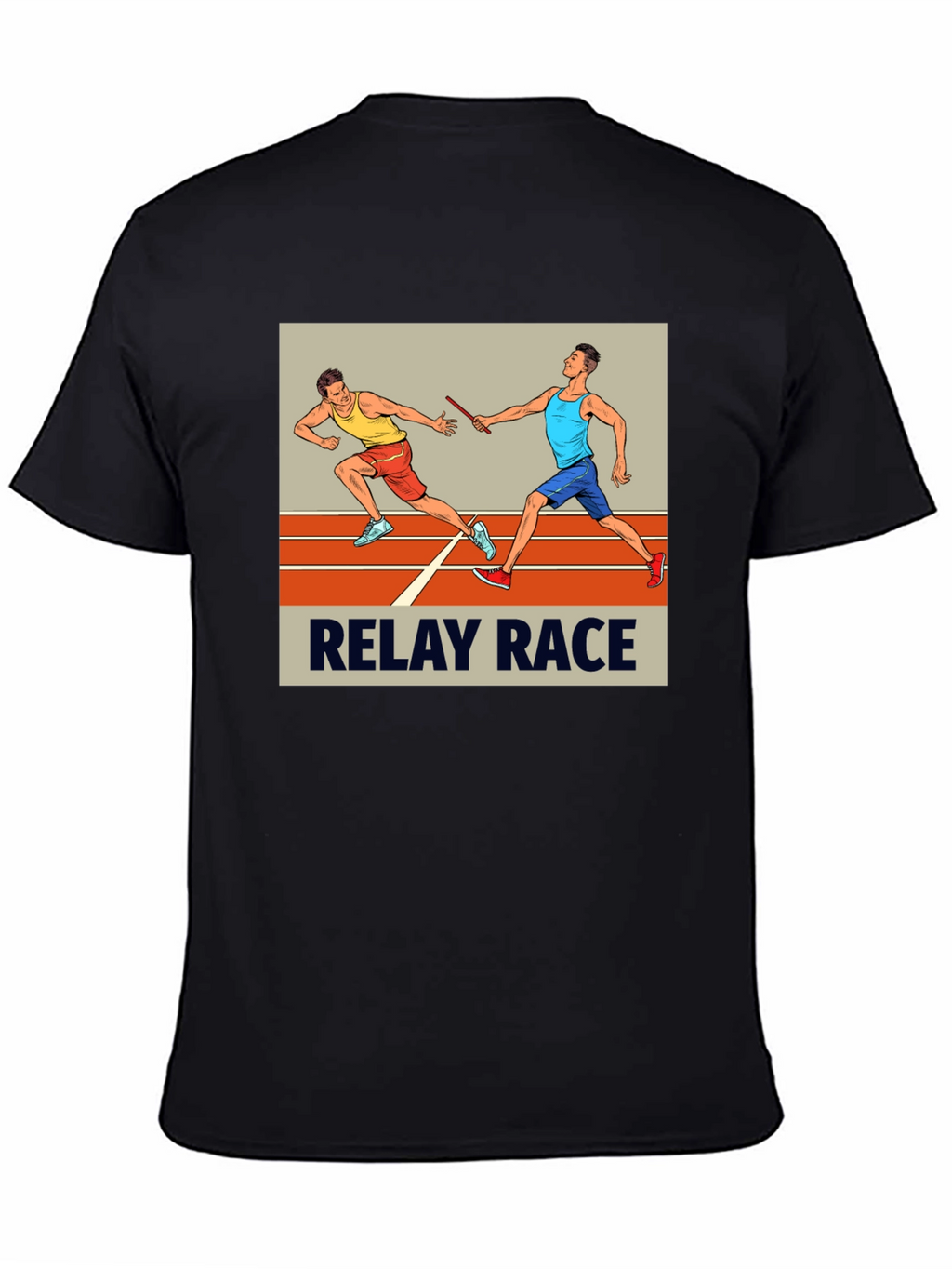 Relay Race Graphic Tee - Black