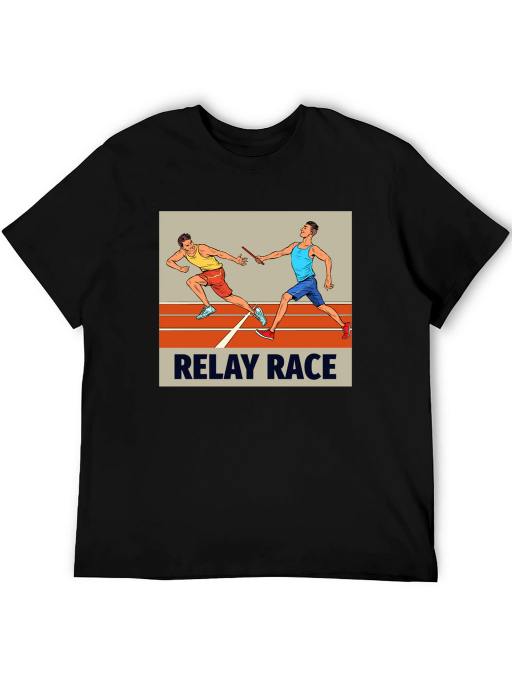 Relay Race Graphic Tee - Black