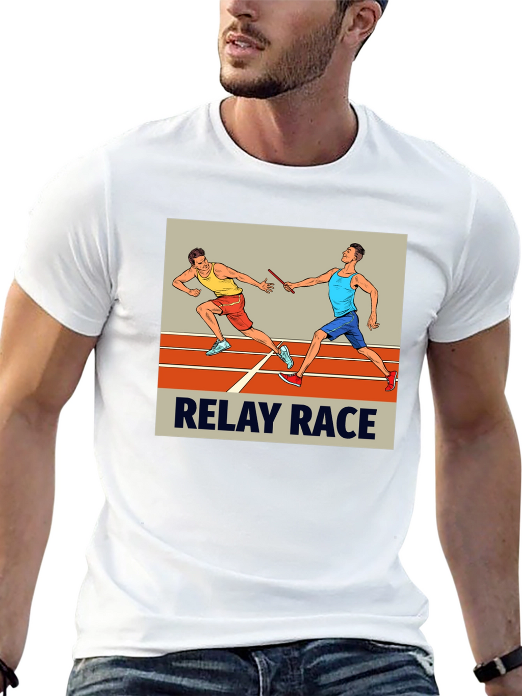 Relay Race Graphic Tee - Black