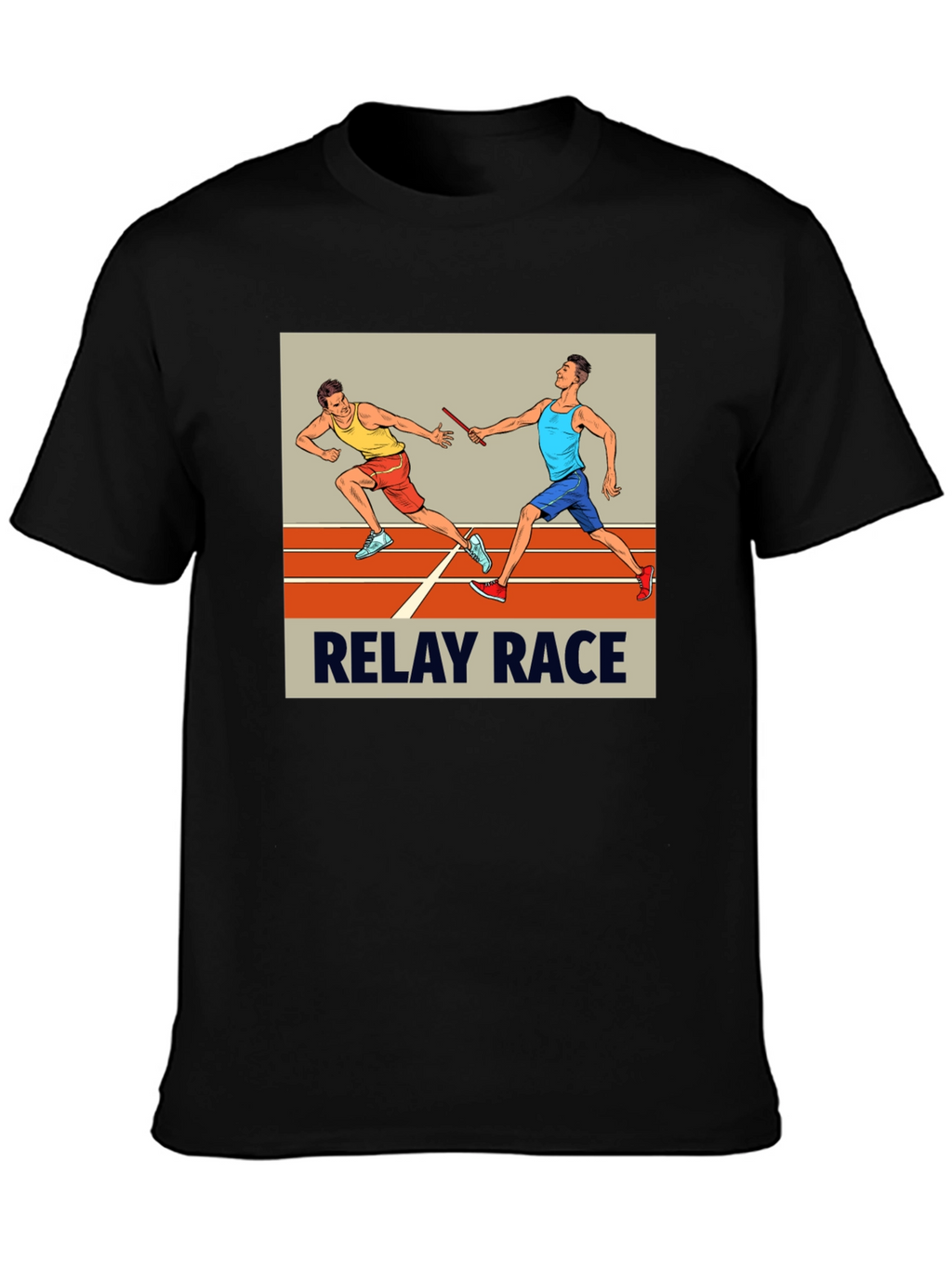 Relay Race Graphic Tee - Black