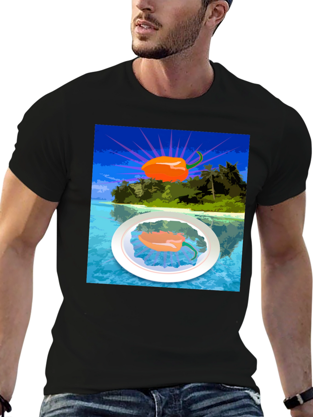 Island Pepper Graphic Tee - Tropical Hot