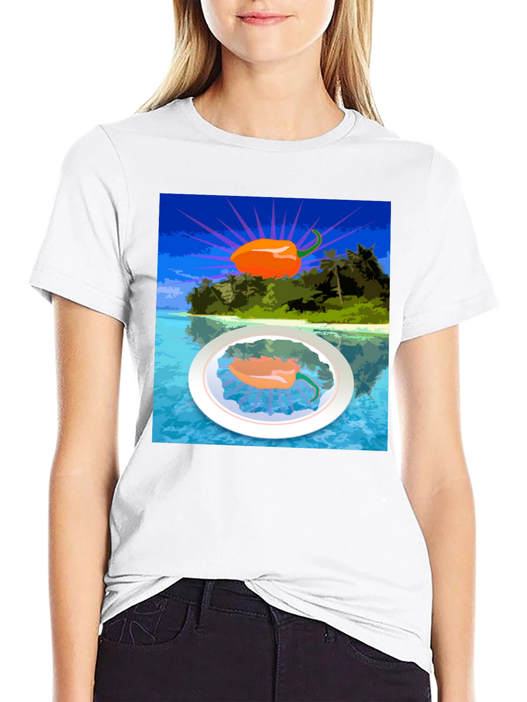Island Pepper Graphic Tee - Tropical Hot