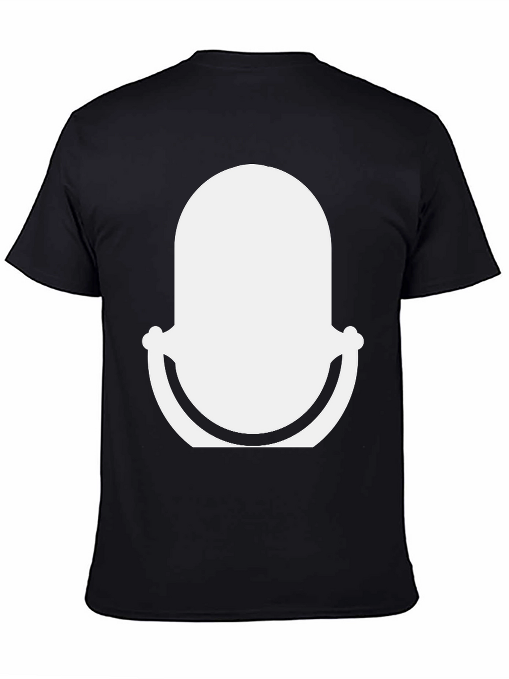 Black T-Shirt with Abstract White Graphic Design