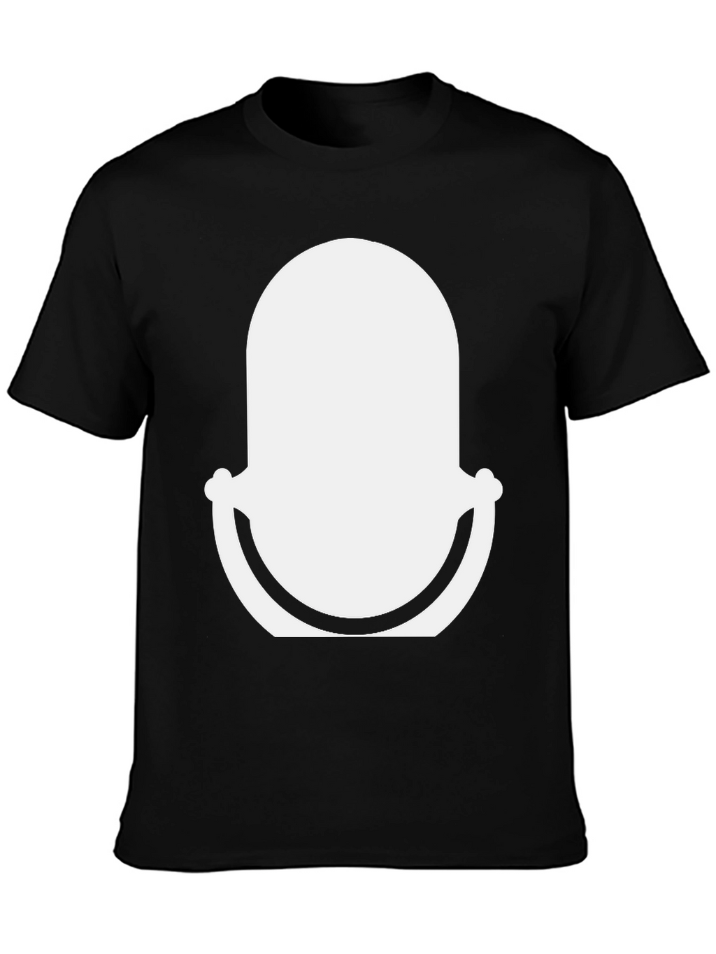 Black T-Shirt with Abstract White Graphic Design