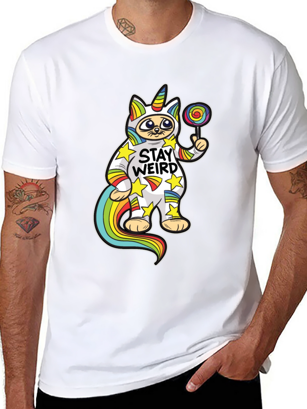 Stay Weird Cat Unicorn T-Shirt