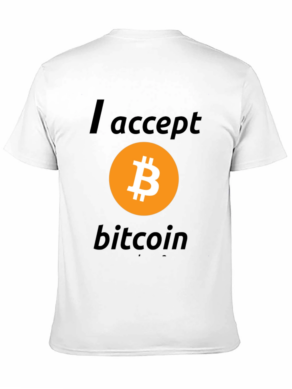 I Accept Bitcoin Black T-Shirt