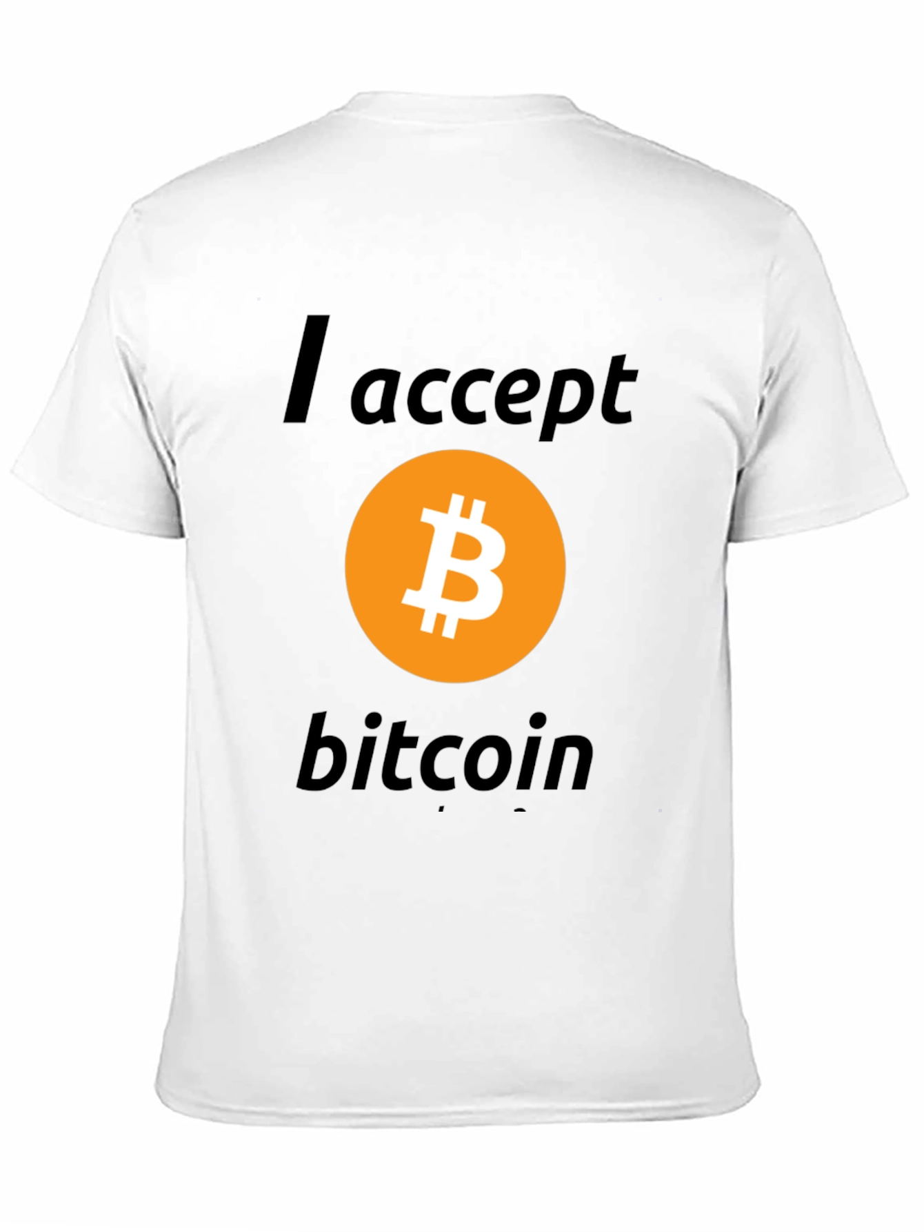 I Accept Bitcoin Black T-Shirt
