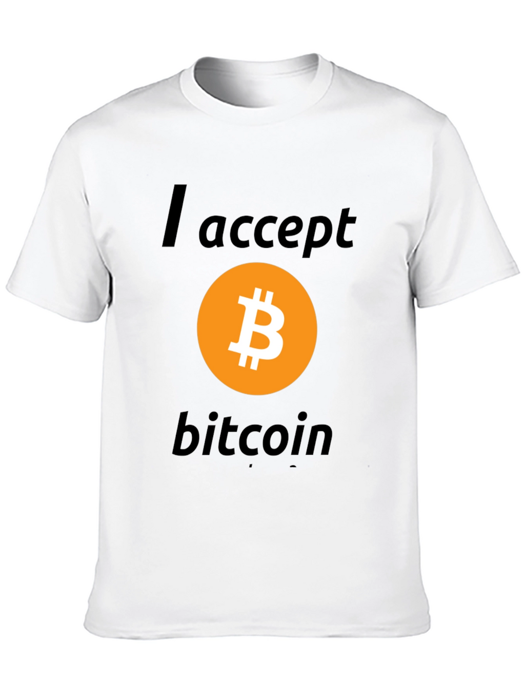 I Accept Bitcoin Black T-Shirt