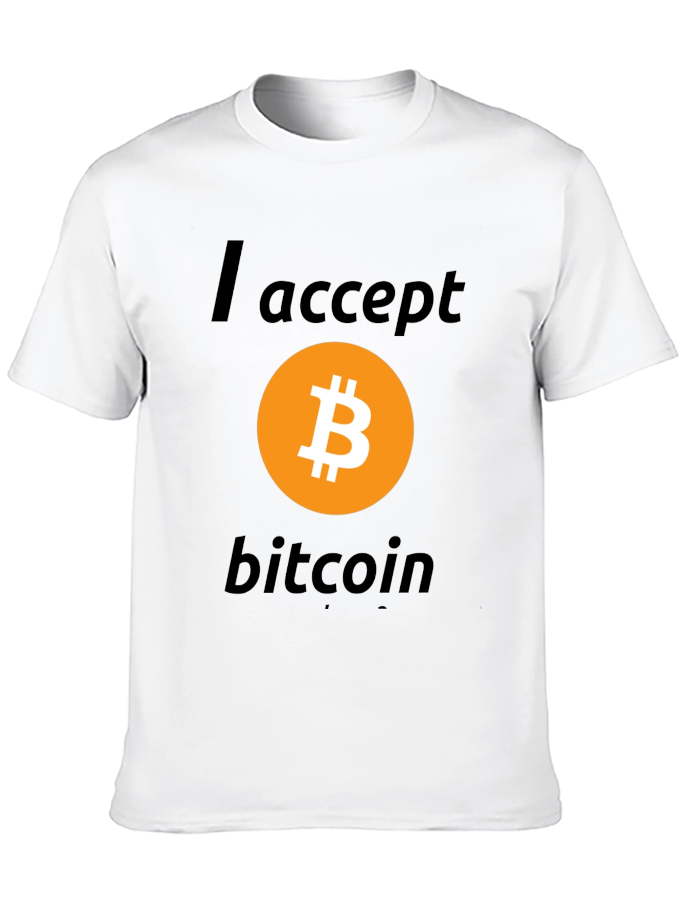 I Accept Bitcoin Black T-Shirt