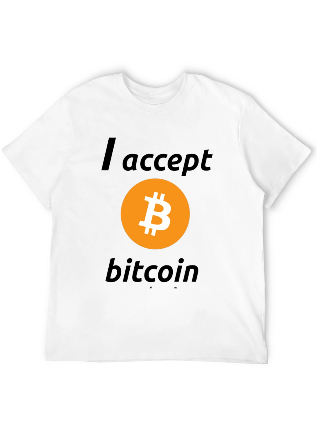 I Accept Bitcoin Black T-Shirt
