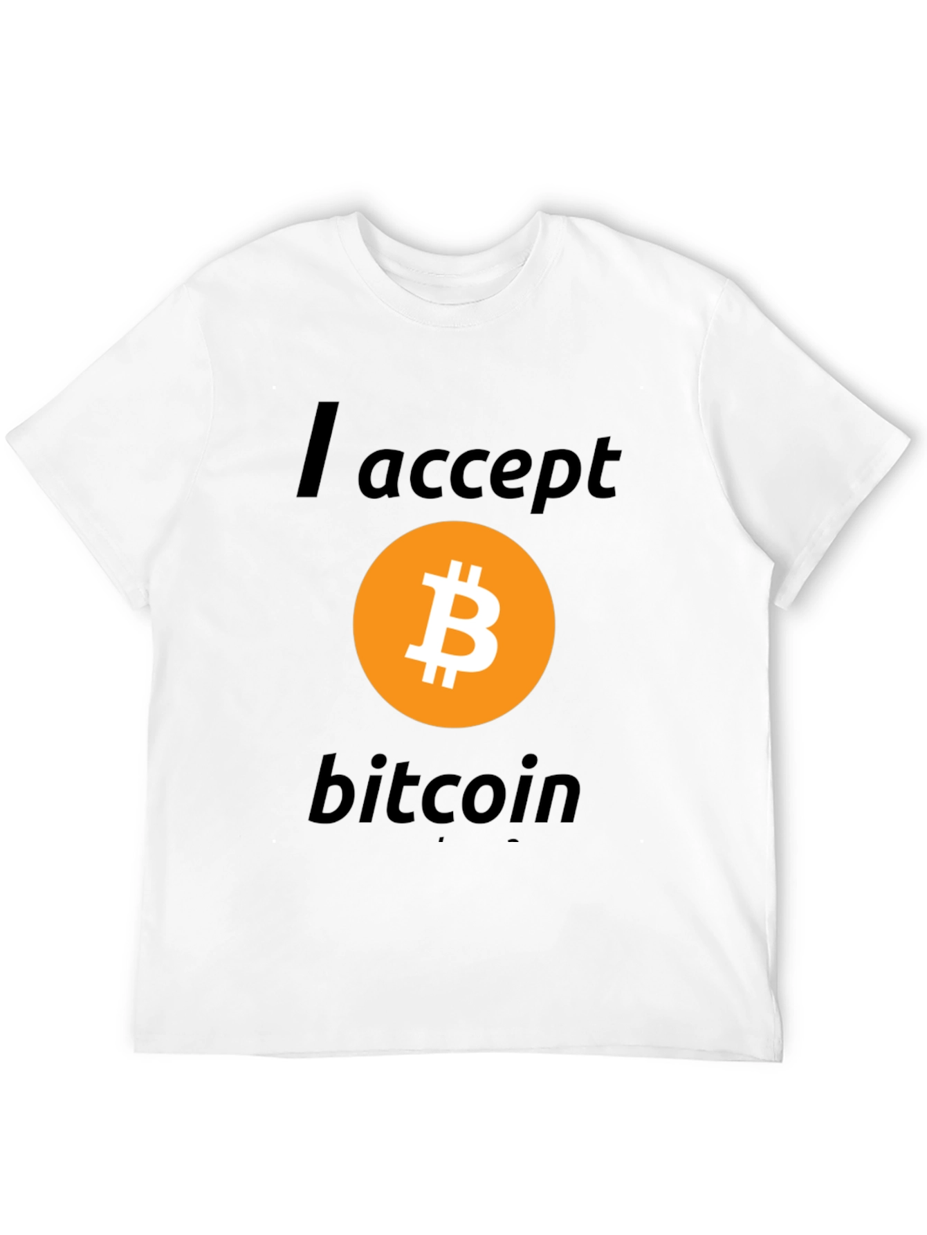I Accept Bitcoin Black T-Shirt