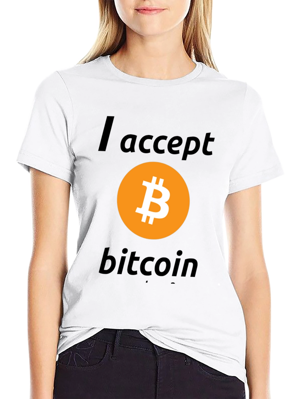 I Accept Bitcoin Black T-Shirt
