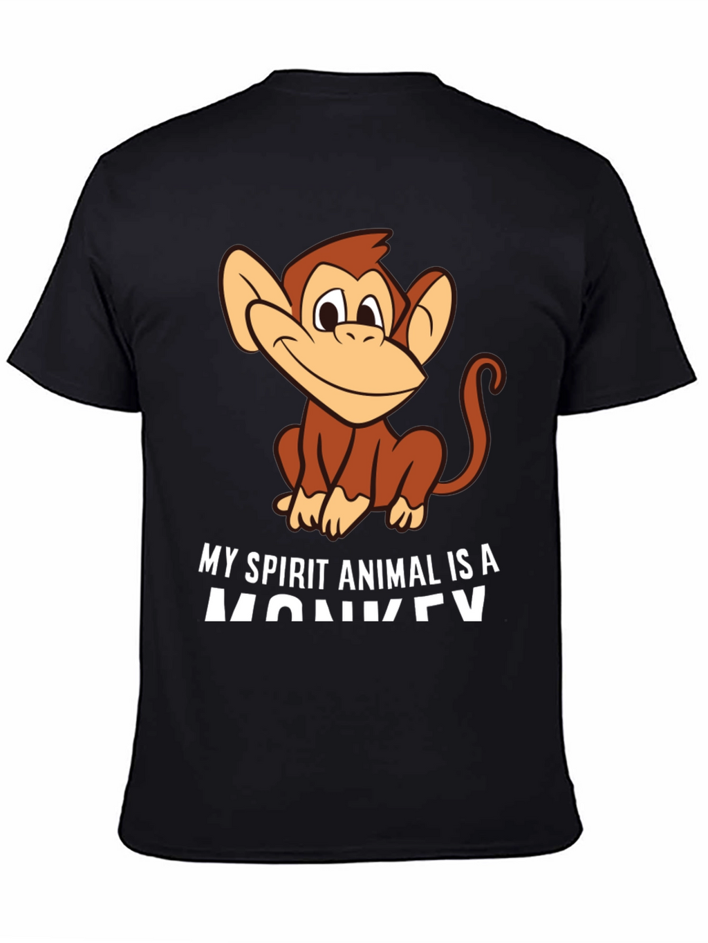 My Spirit Animal Monkey T-Shirt - Black