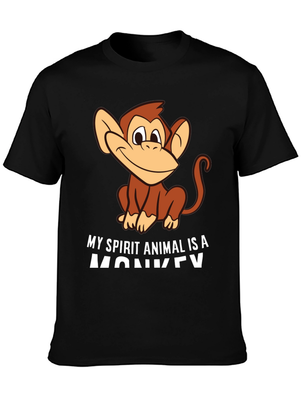 My Spirit Animal Monkey T-Shirt - Black