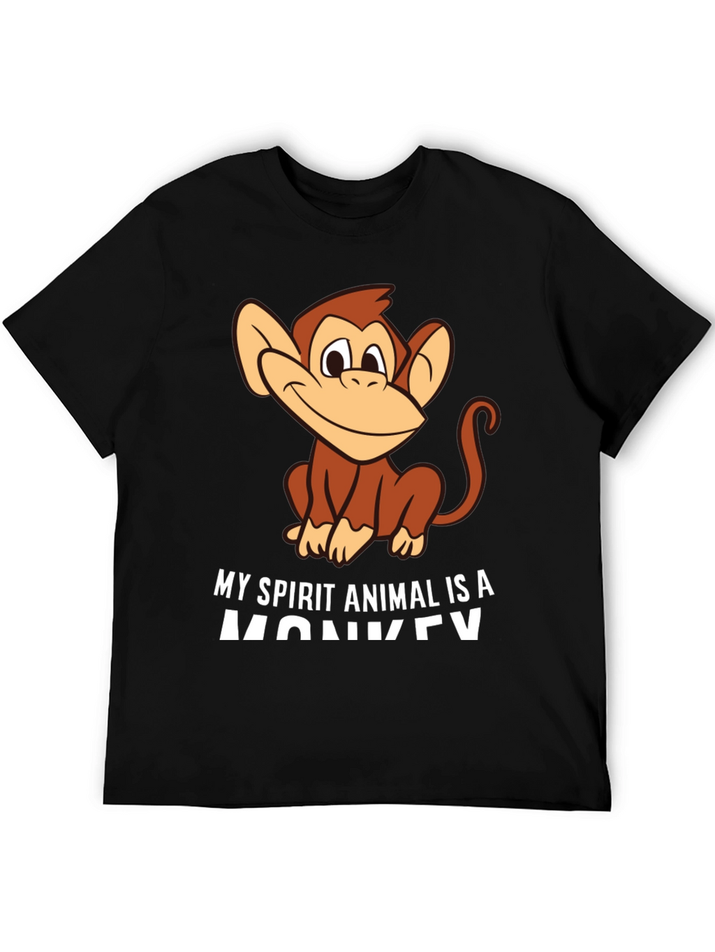 My Spirit Animal Monkey T-Shirt - Black