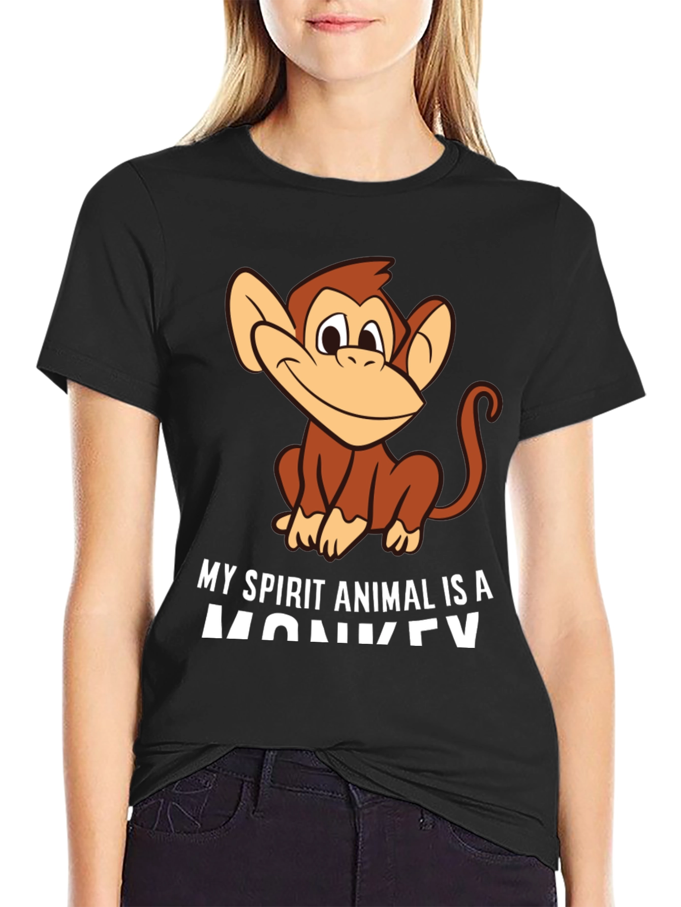 My Spirit Animal Monkey T-Shirt - Black