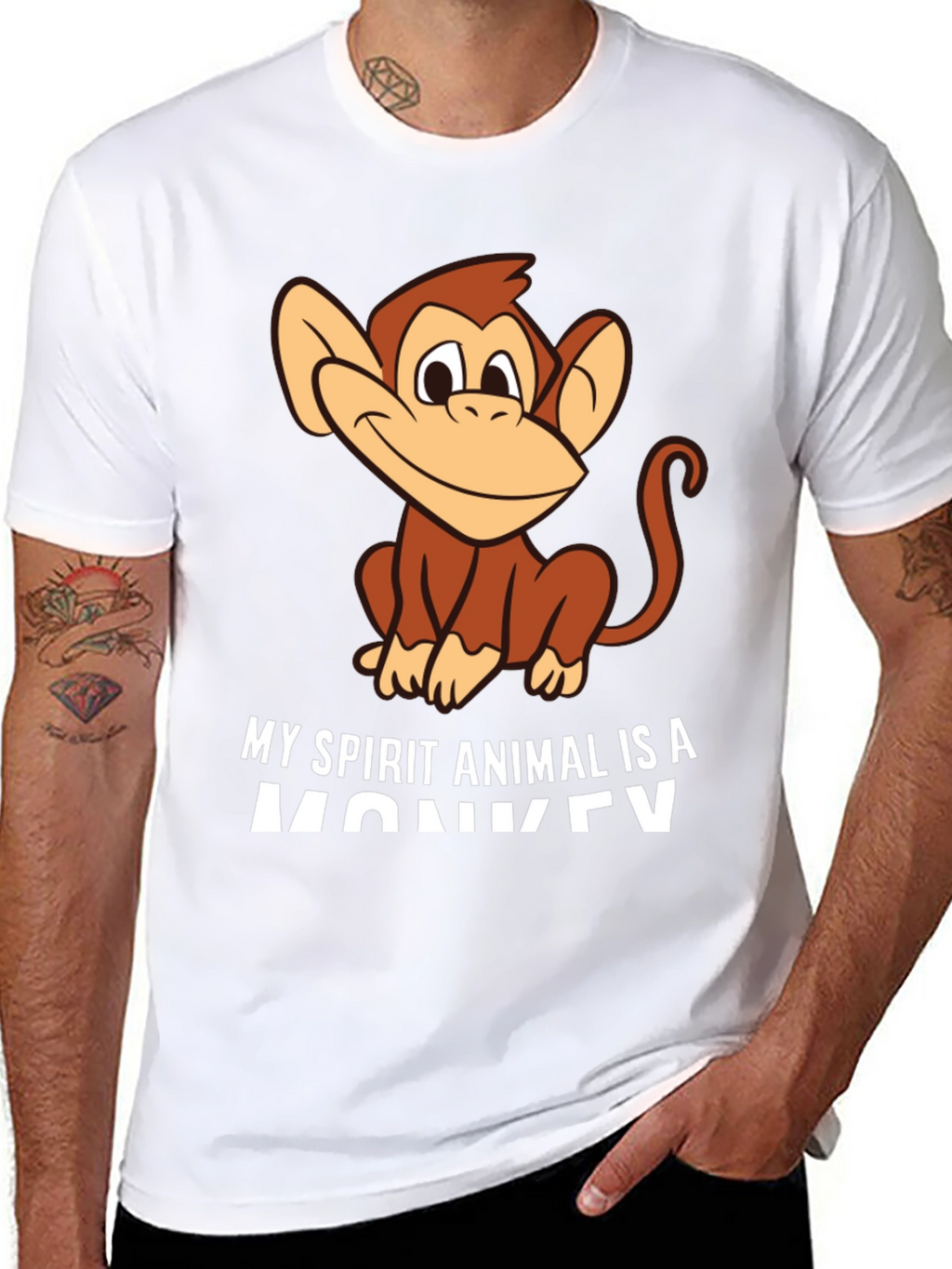 My Spirit Animal Monkey T-Shirt - Black