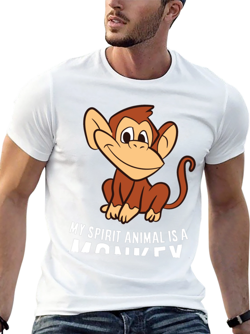 My Spirit Animal Monkey T-Shirt - Black