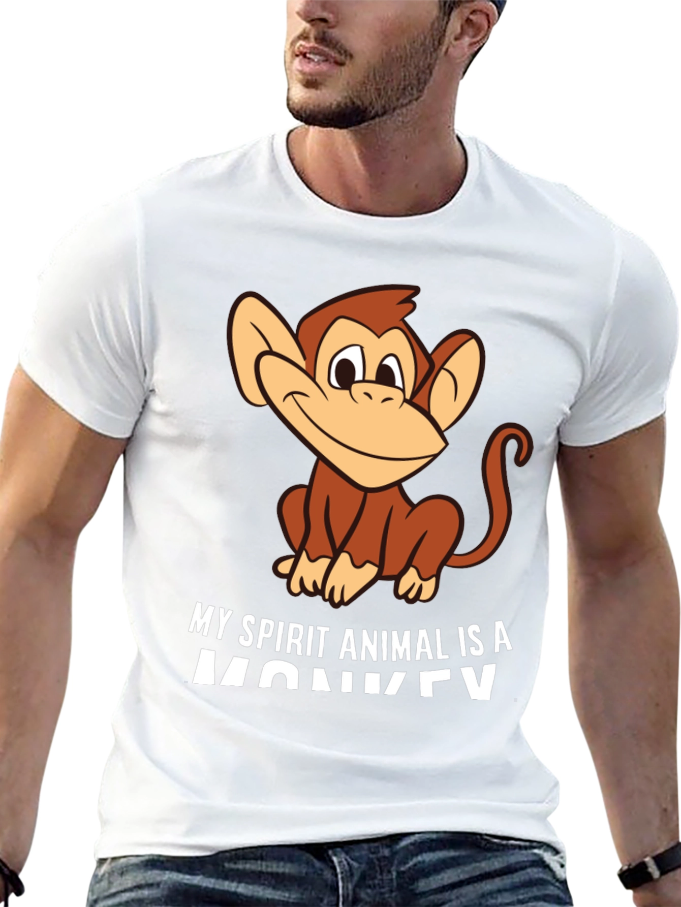 My Spirit Animal Monkey T-Shirt - Black