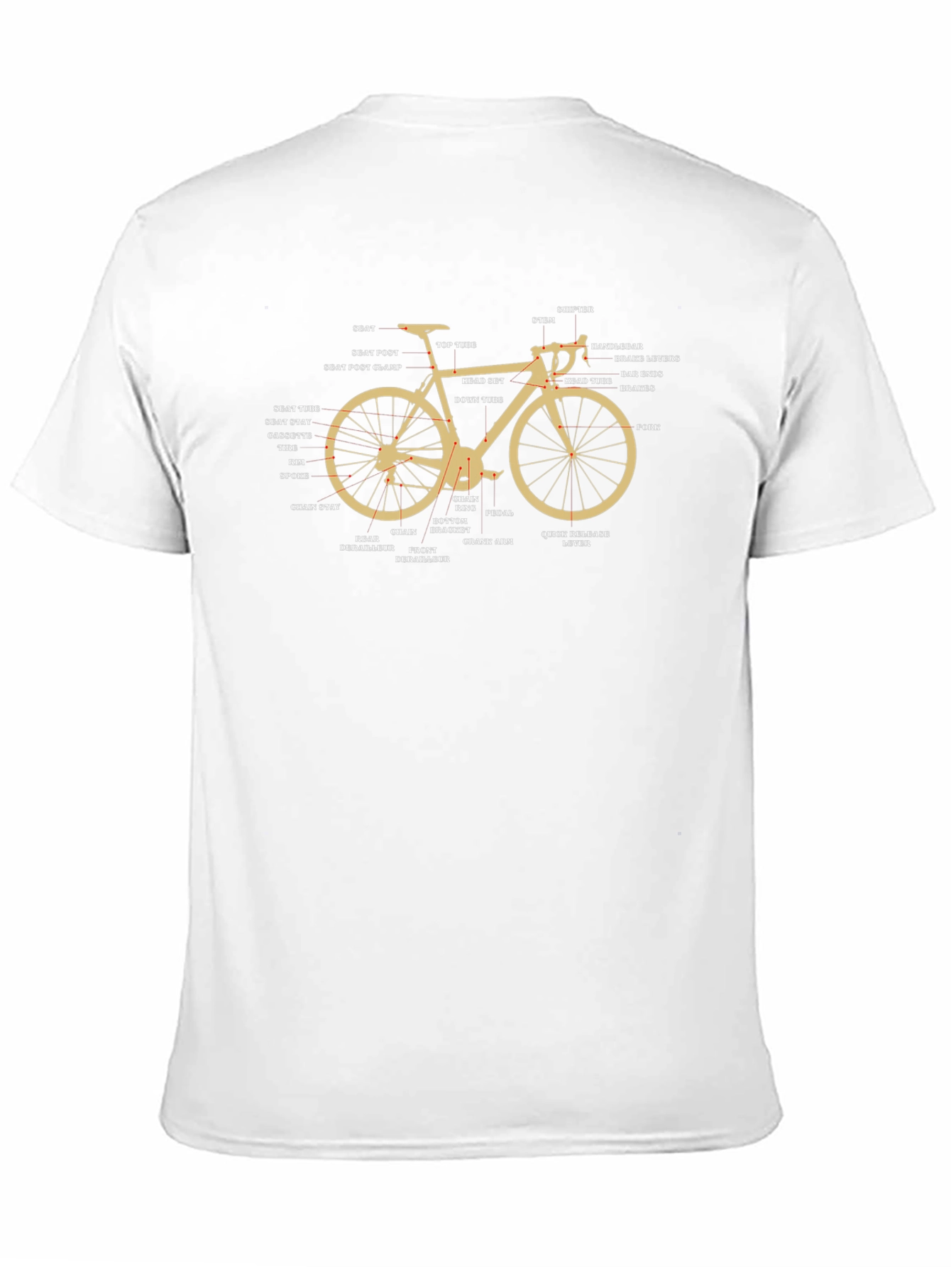 Bicycle Parts T-Shirt - Anatomy of a Bike Tee