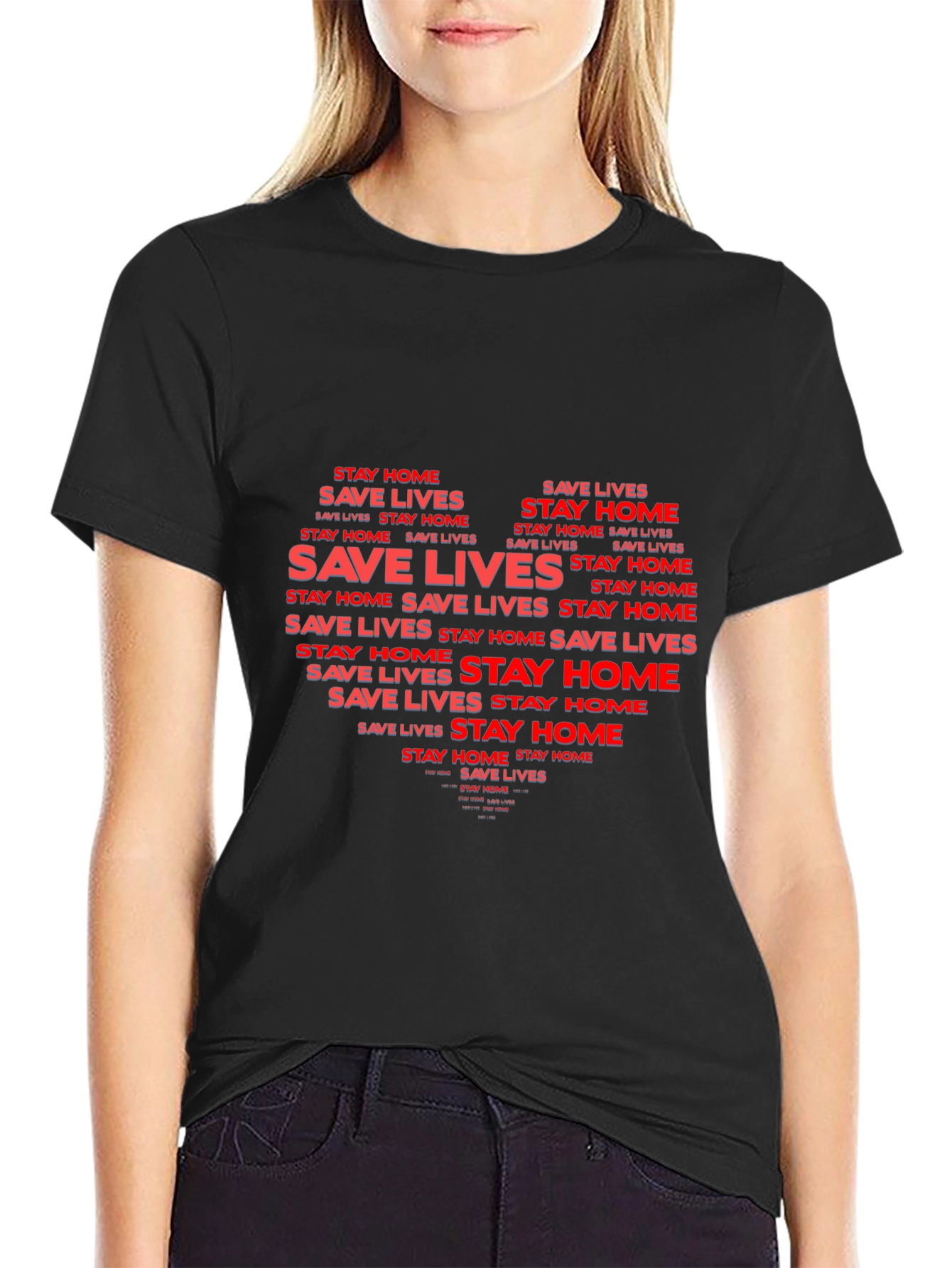 Stay Home Save Lives Graphic Tee