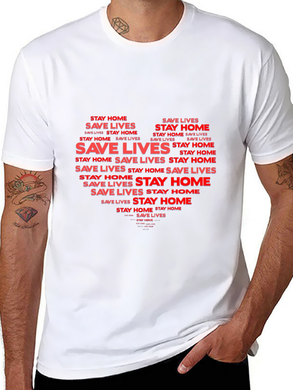 Stay Home Save Lives Graphic Tee