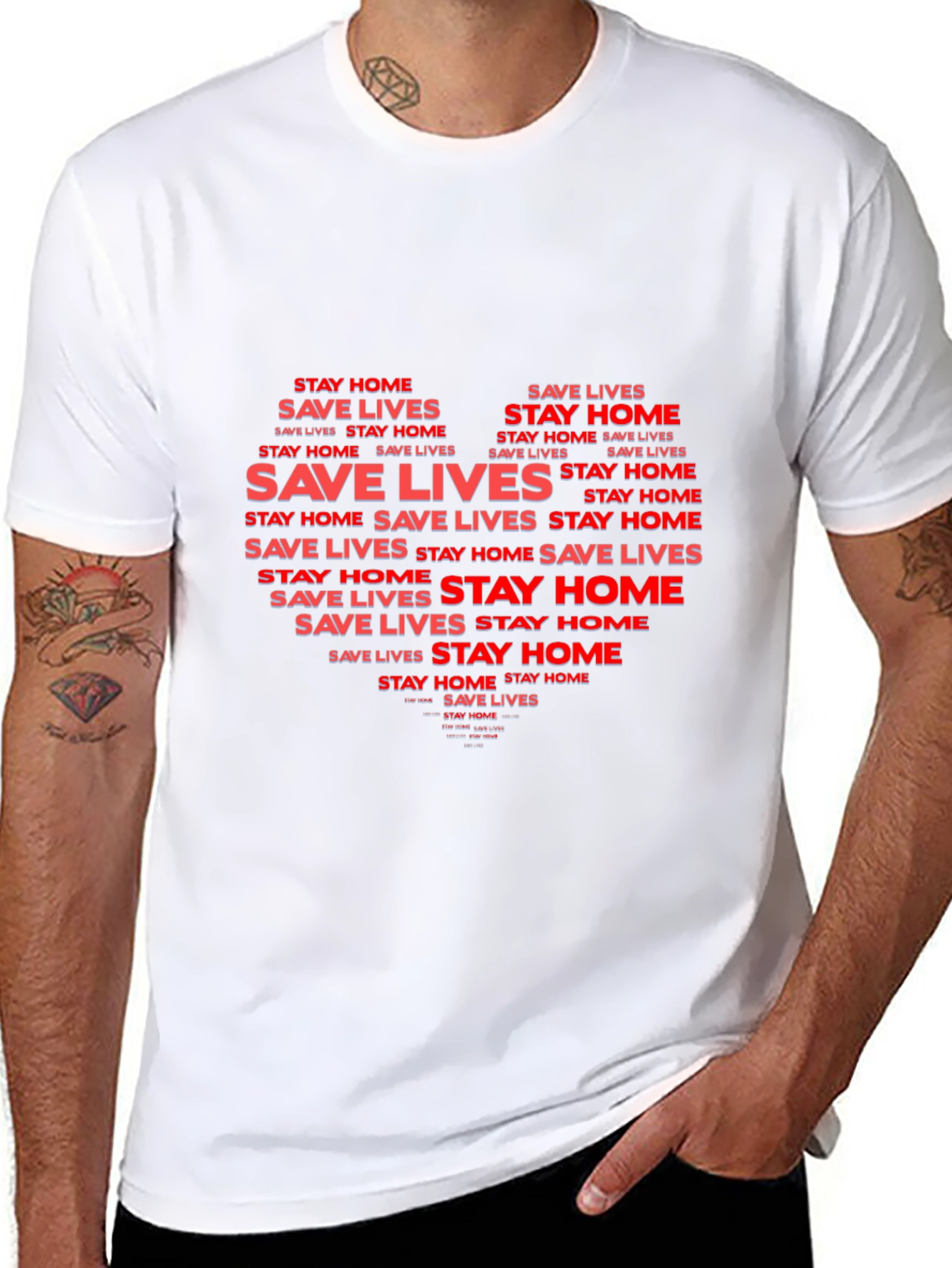 Stay Home Save Lives Graphic Tee