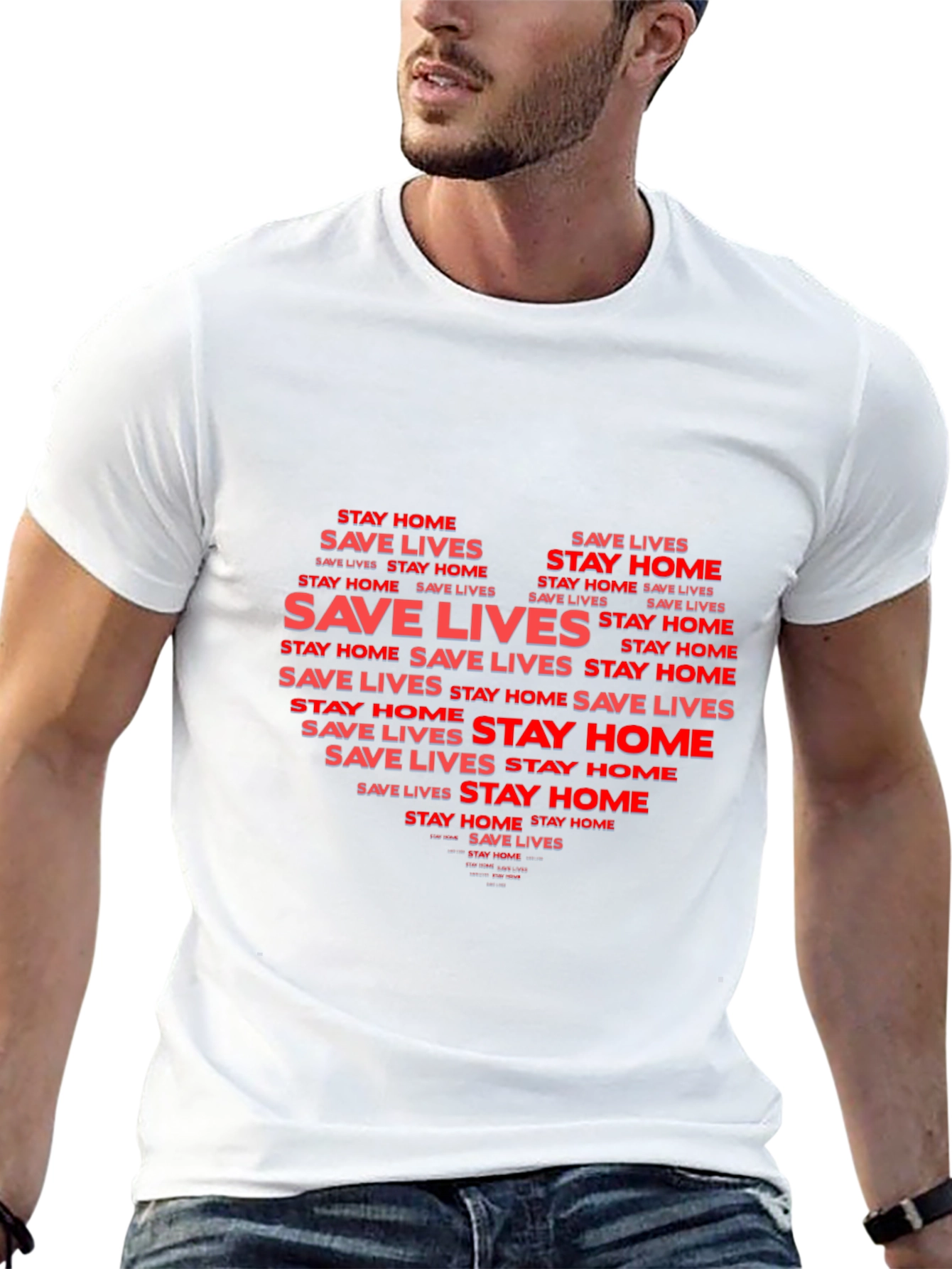 Stay Home Save Lives Graphic Tee