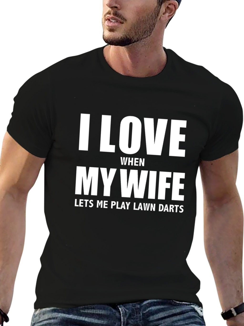 I Love My Wife Funny Lawn Darts T-Shirt