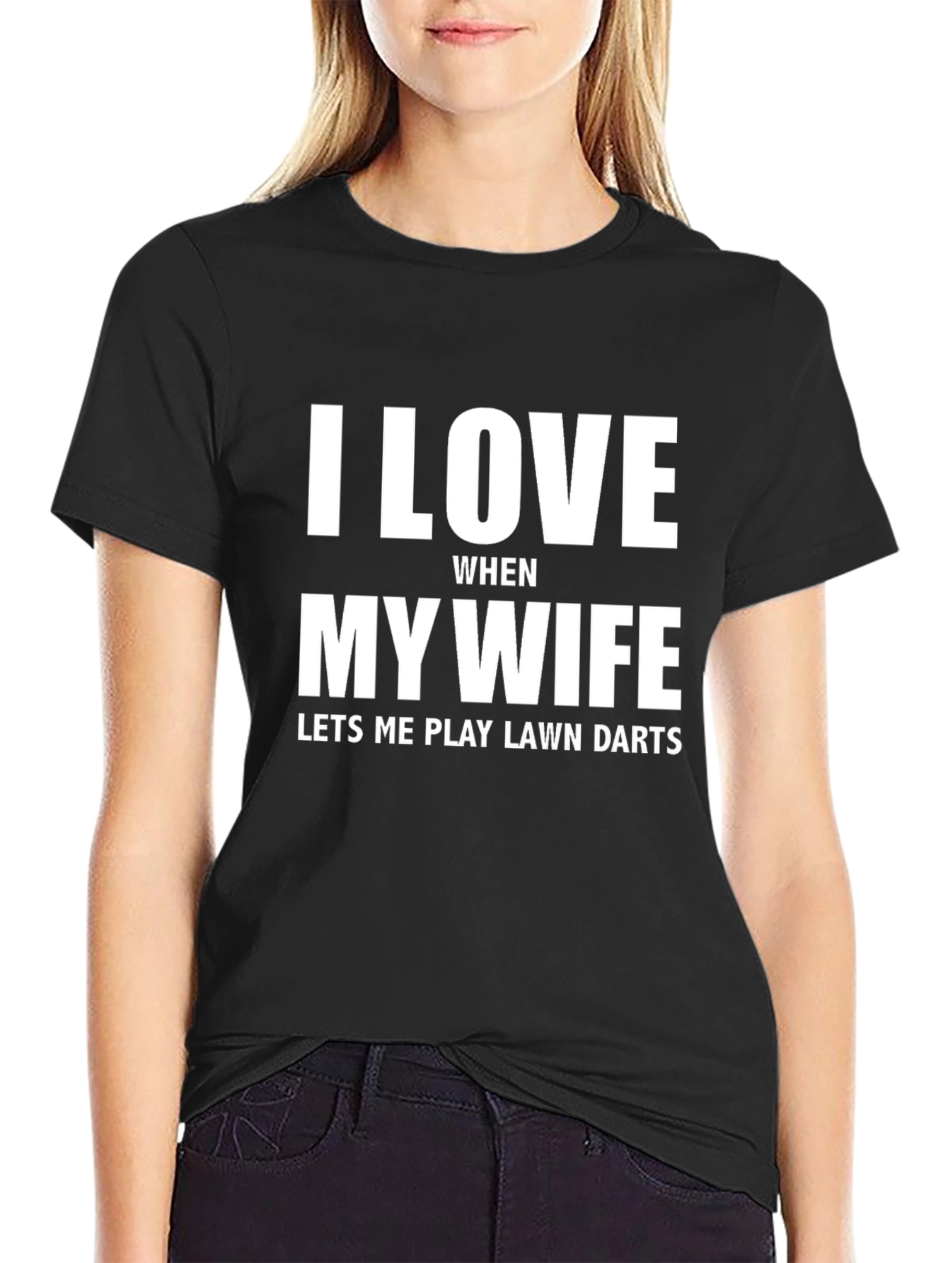 I Love My Wife Funny Lawn Darts T-Shirt